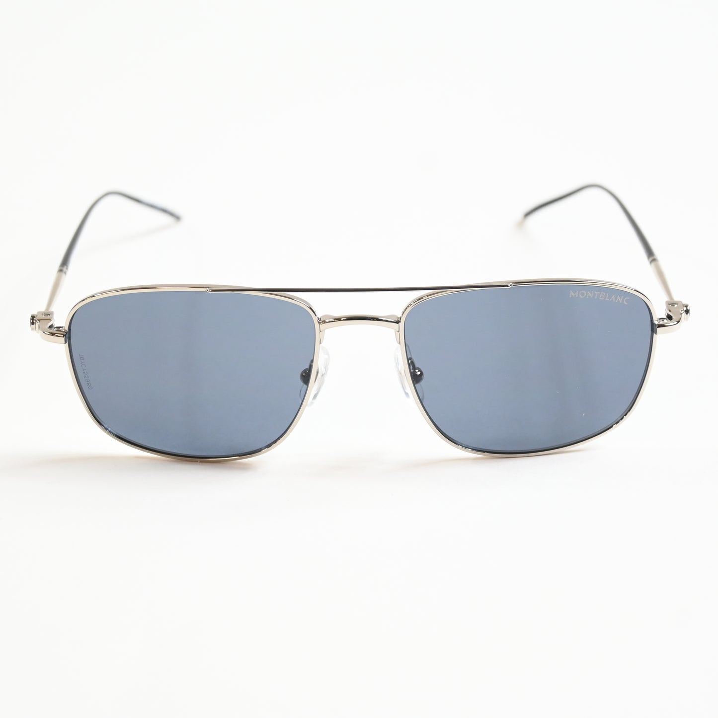 Montblanc MB0127S 001 Mens Authentic Sunglasses Silver/Gray, 56mm - New