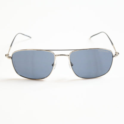 Montblanc MB0127S 001 Mens Authentic Sunglasses Silver/Gray, 56mm - New