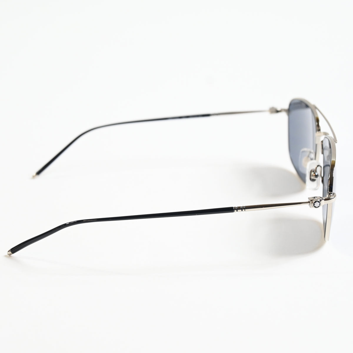 Montblanc MB0127S 001 Mens Authentic Sunglasses Silver/Gray, 56mm - New