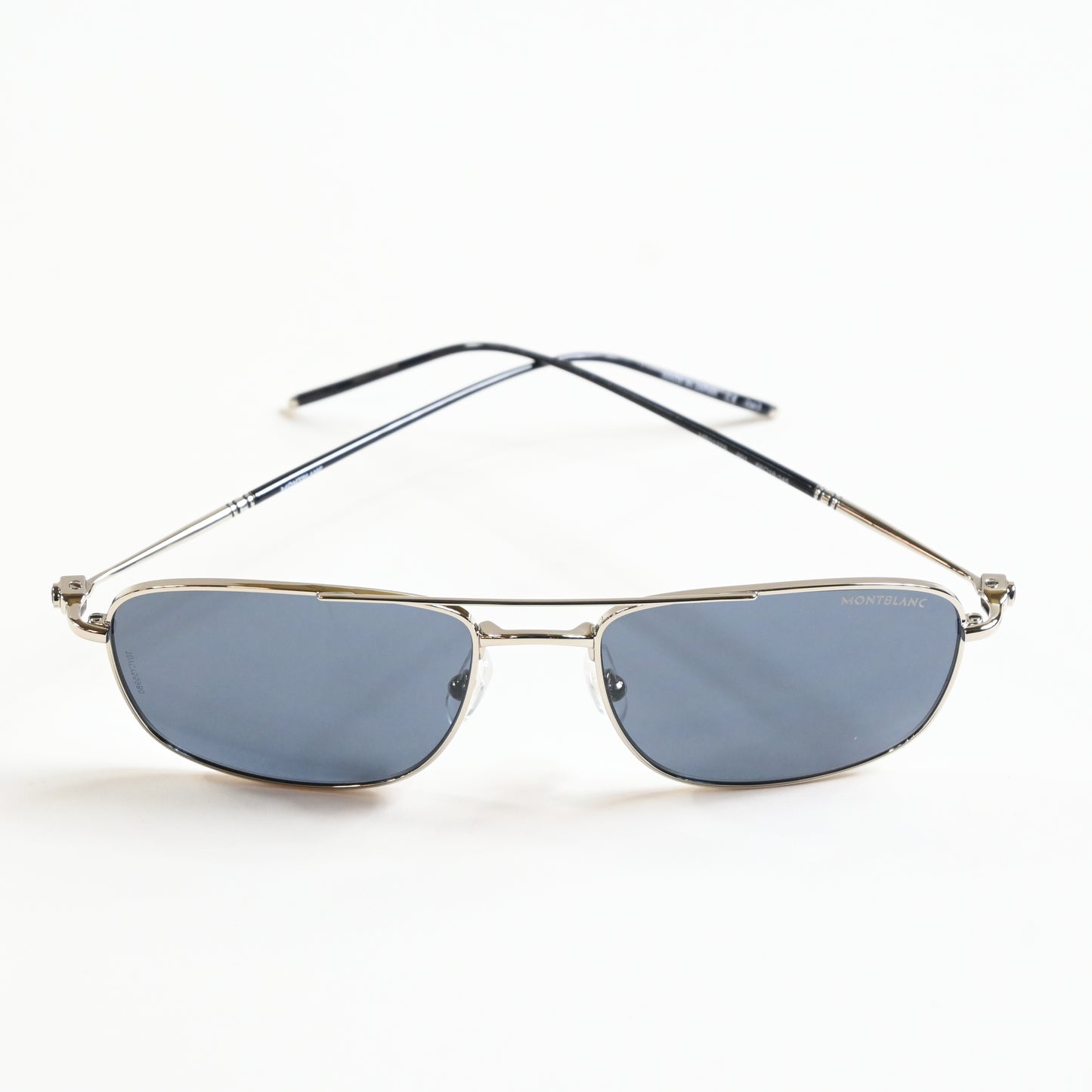 Montblanc MB0127S 001 Mens Authentic Sunglasses Silver/Gray, 56mm - New