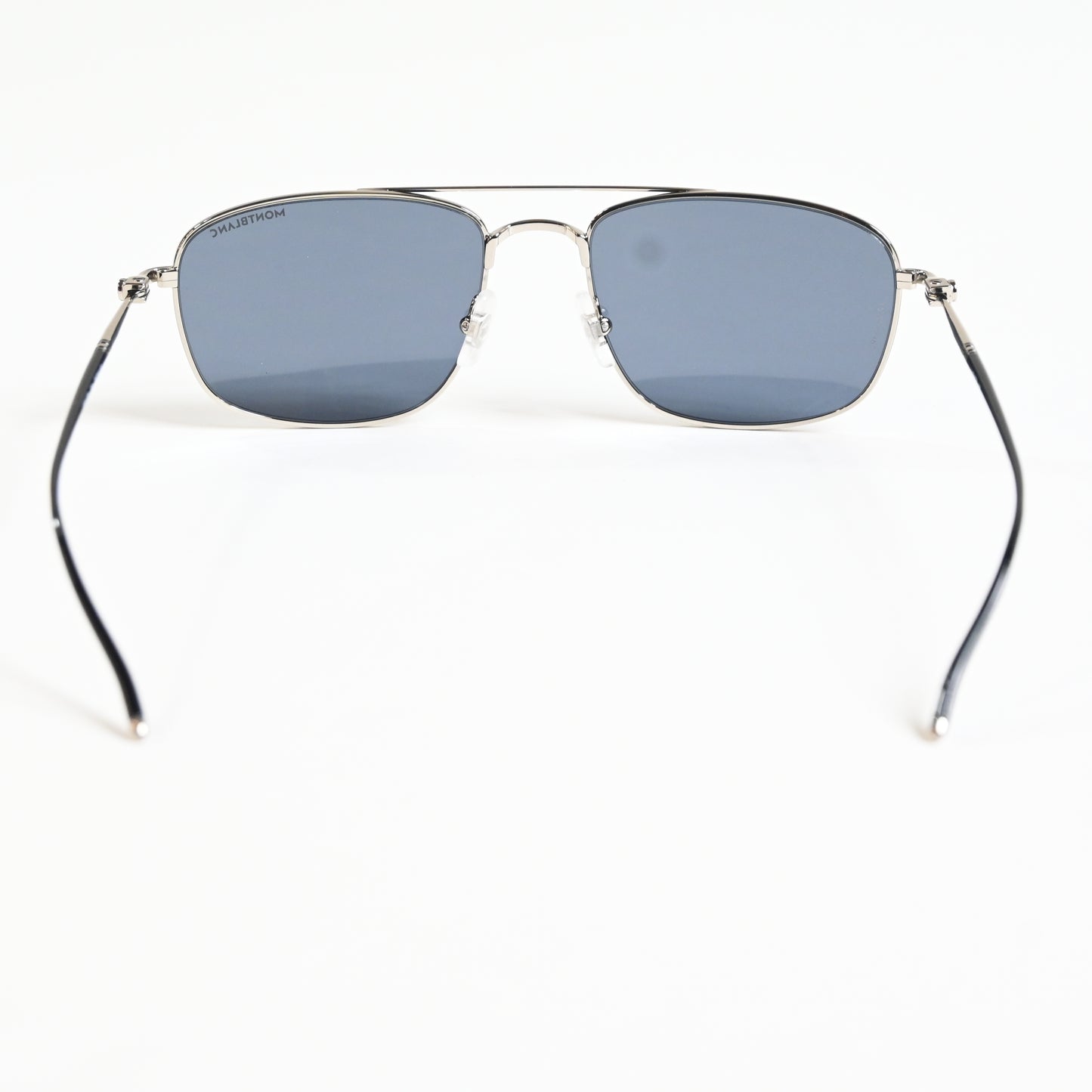 Montblanc MB0127S 001 Mens Authentic Sunglasses Silver/Gray, 56mm - New