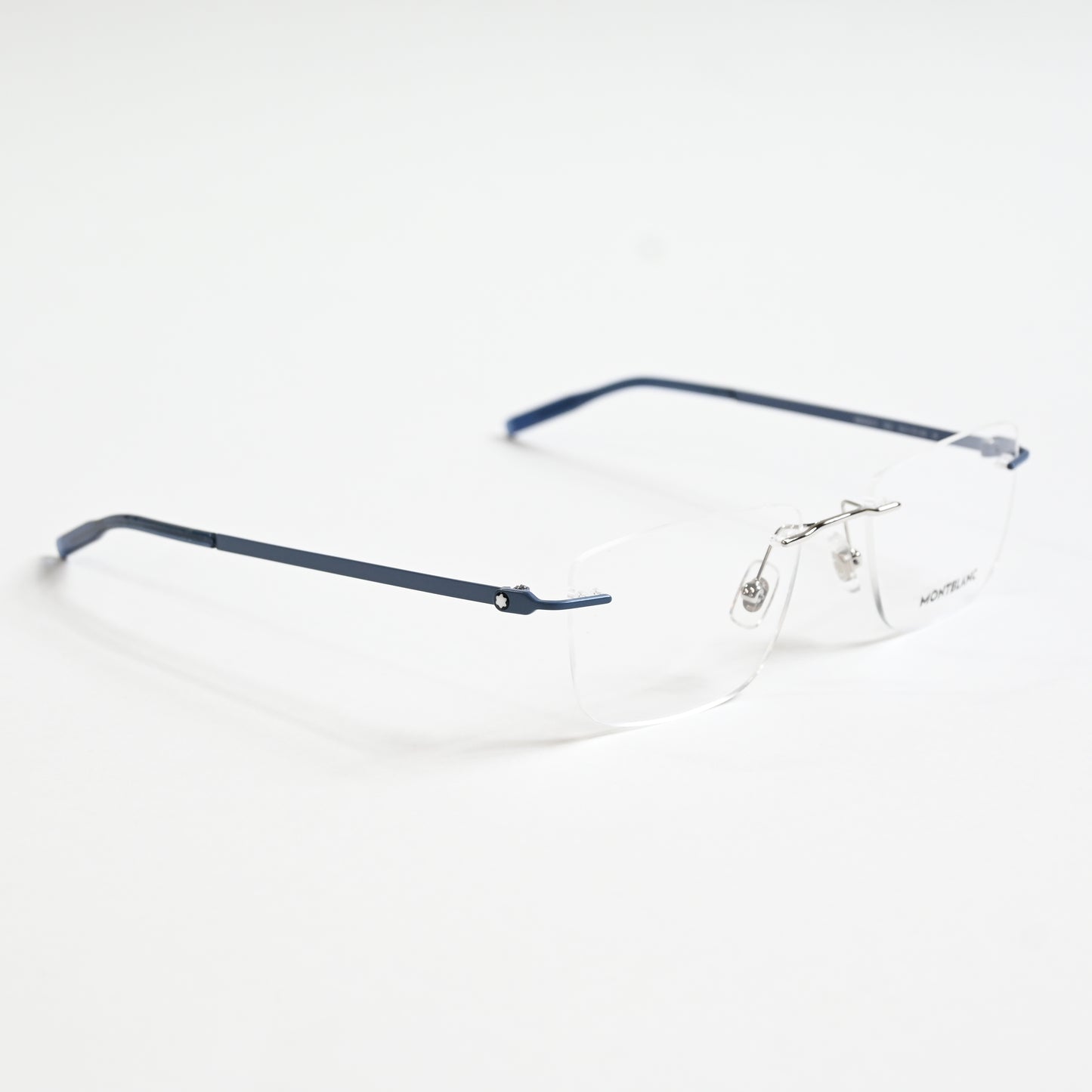 Montblanc MB0281O 002 Mens Authentic Eyeglasses Dark Blue/Silver, 53mm - New