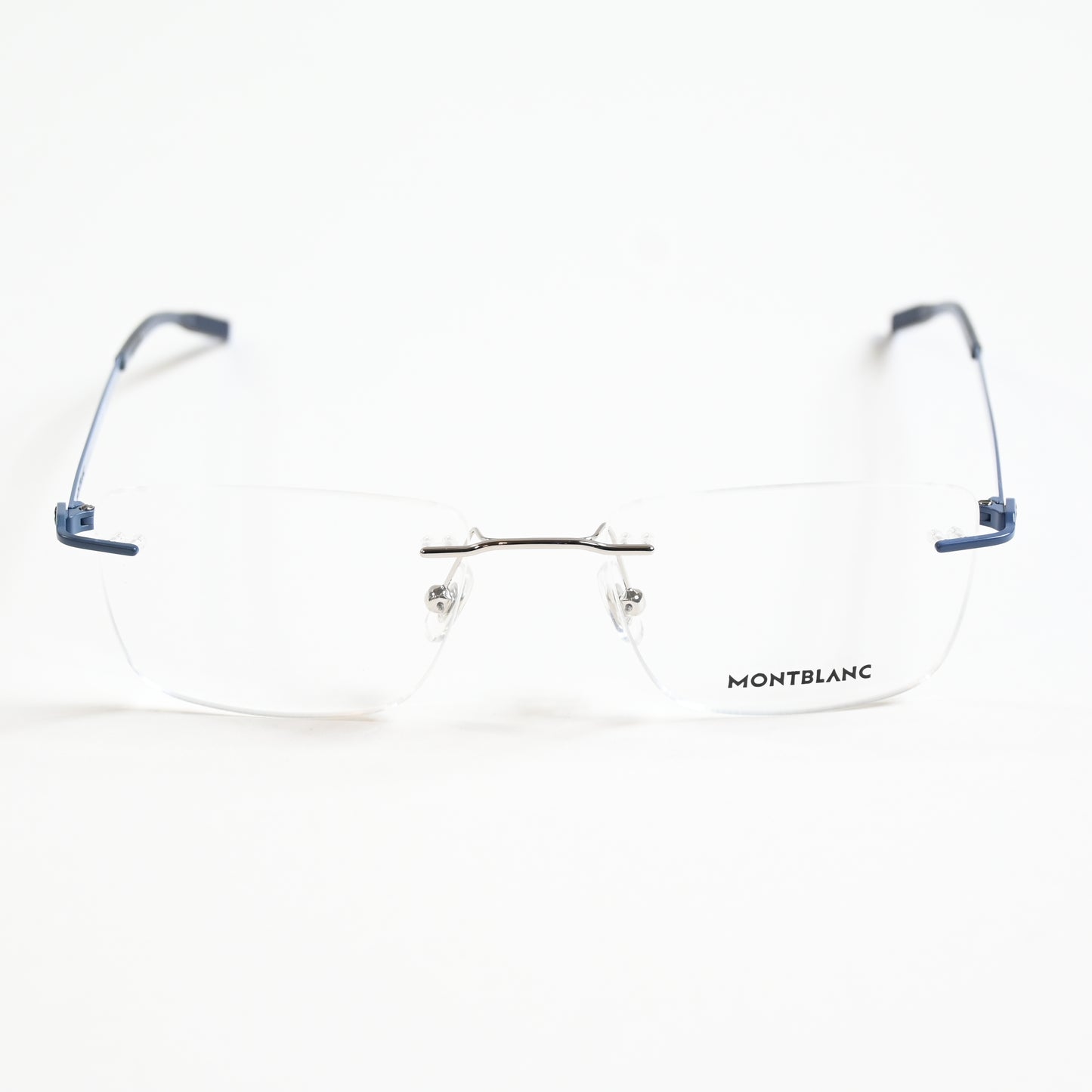Montblanc MB0281O 002 Mens Authentic Eyeglasses Dark Blue/Silver, 53mm - New