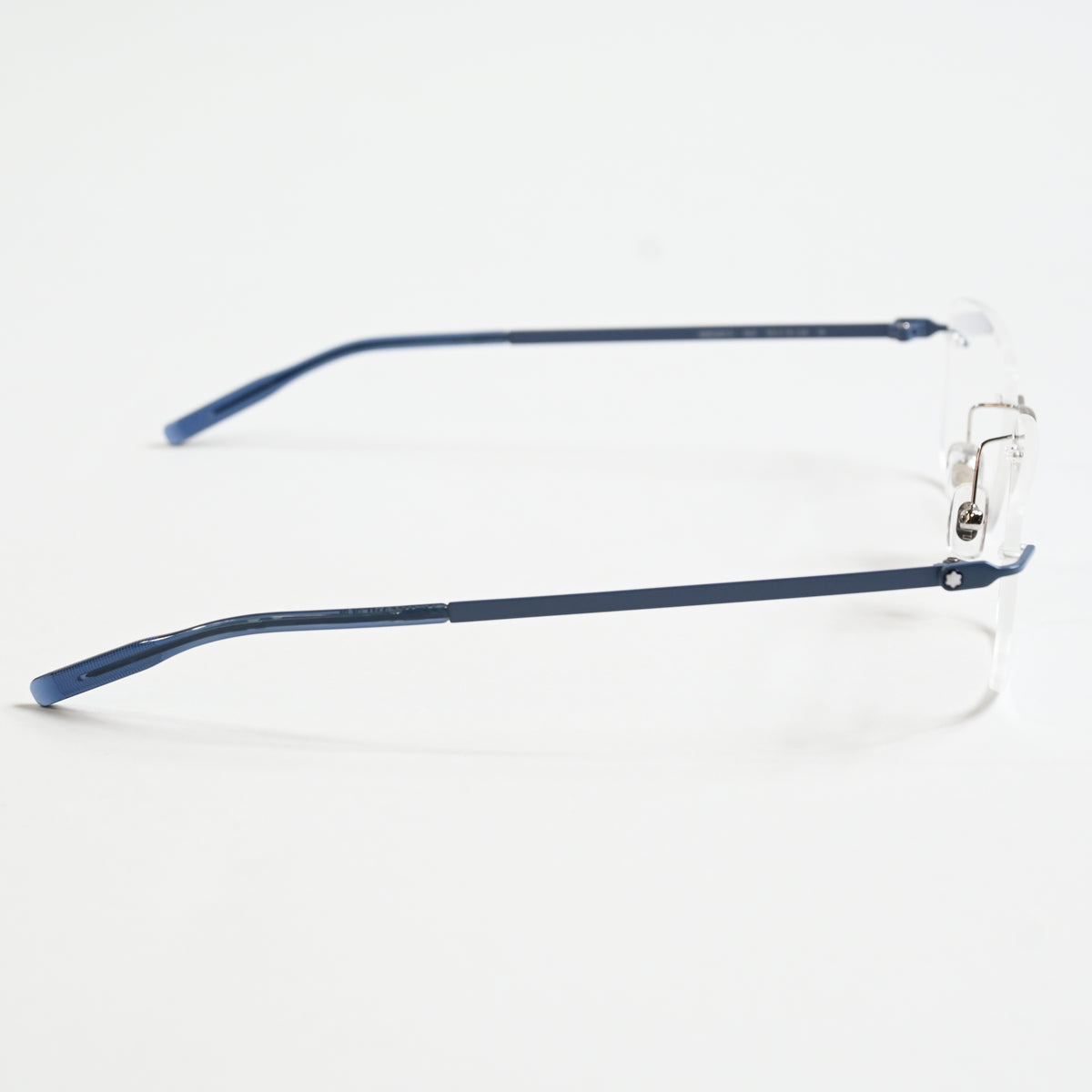 Montblanc MB0281O 002 Mens Authentic Eyeglasses Dark Blue/Silver, 53mm - New