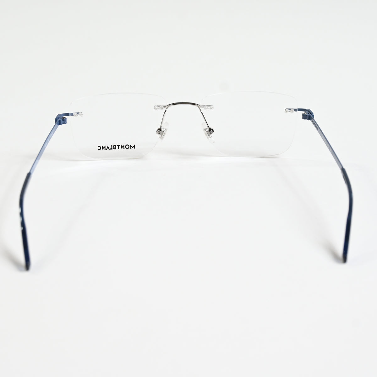 Montblanc MB0281O 002 Mens Authentic Eyeglasses Dark Blue/Silver, 53mm - New