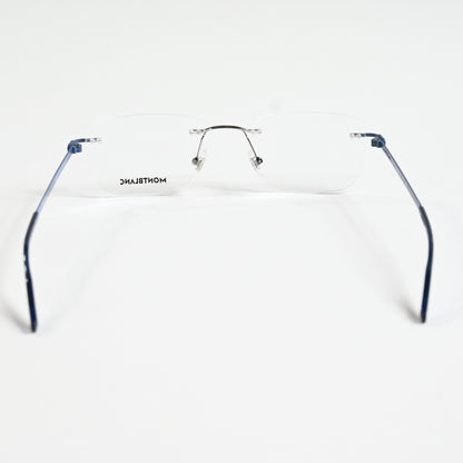 Montblanc MB0281O 002 Mens Authentic Eyeglasses Dark Blue/Silver, 53mm - New