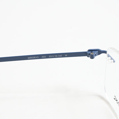 Montblanc MB0281O 002 Mens Authentic Eyeglasses Dark Blue/Silver, 53mm - New