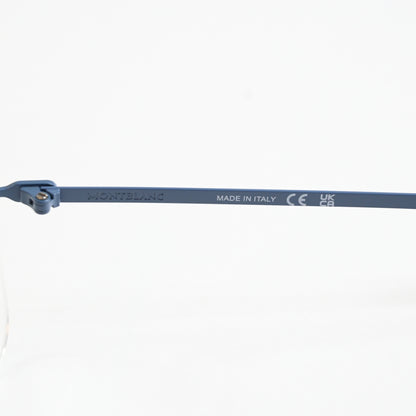 Montblanc MB0281O 002 Mens Authentic Eyeglasses Dark Blue/Silver, 53mm - New