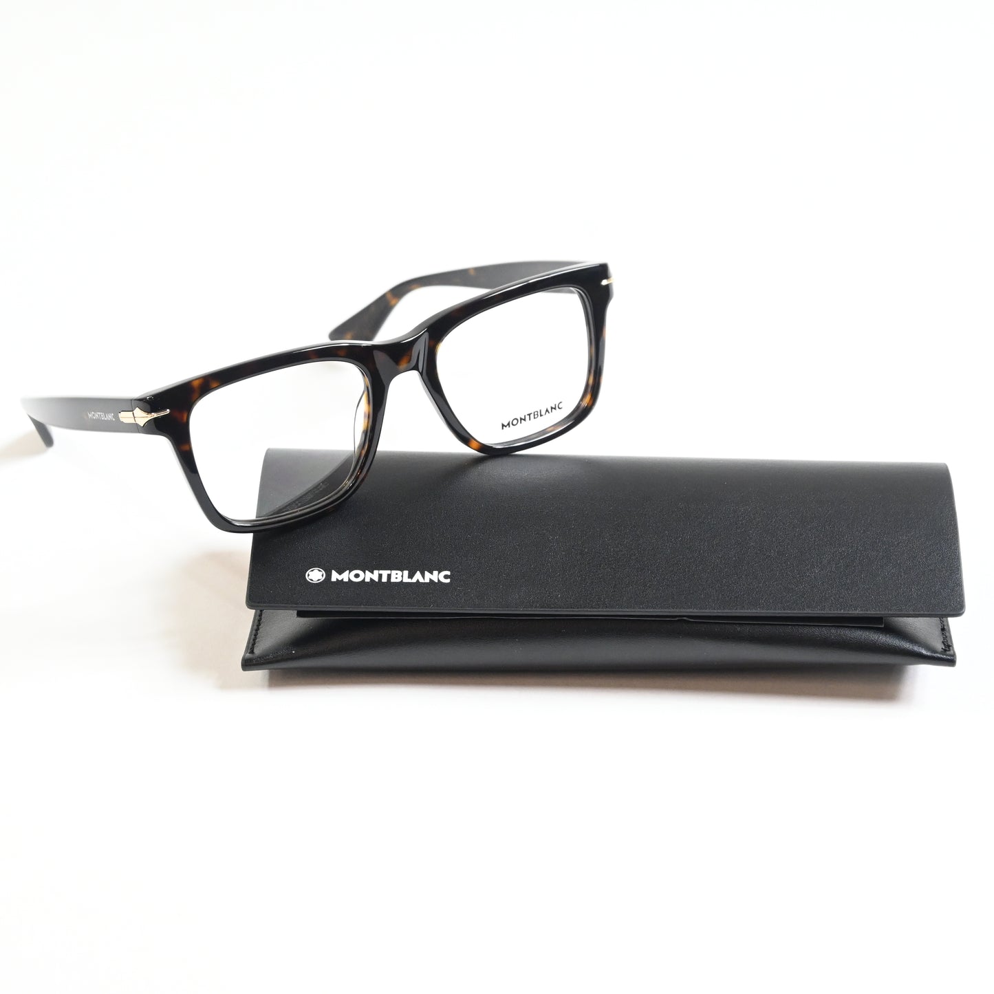 Montblanc MB0266O 002 Mens Authentic Eyeglasses Havana, 52mm - New