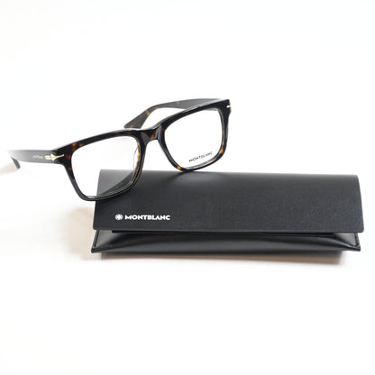 Montblanc MB0266O 002 Mens Authentic Eyeglasses Havana, 52mm - New