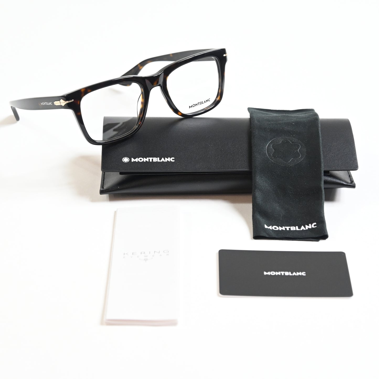 Montblanc MB0266O 002 Mens Authentic Eyeglasses Havana, 52mm - New