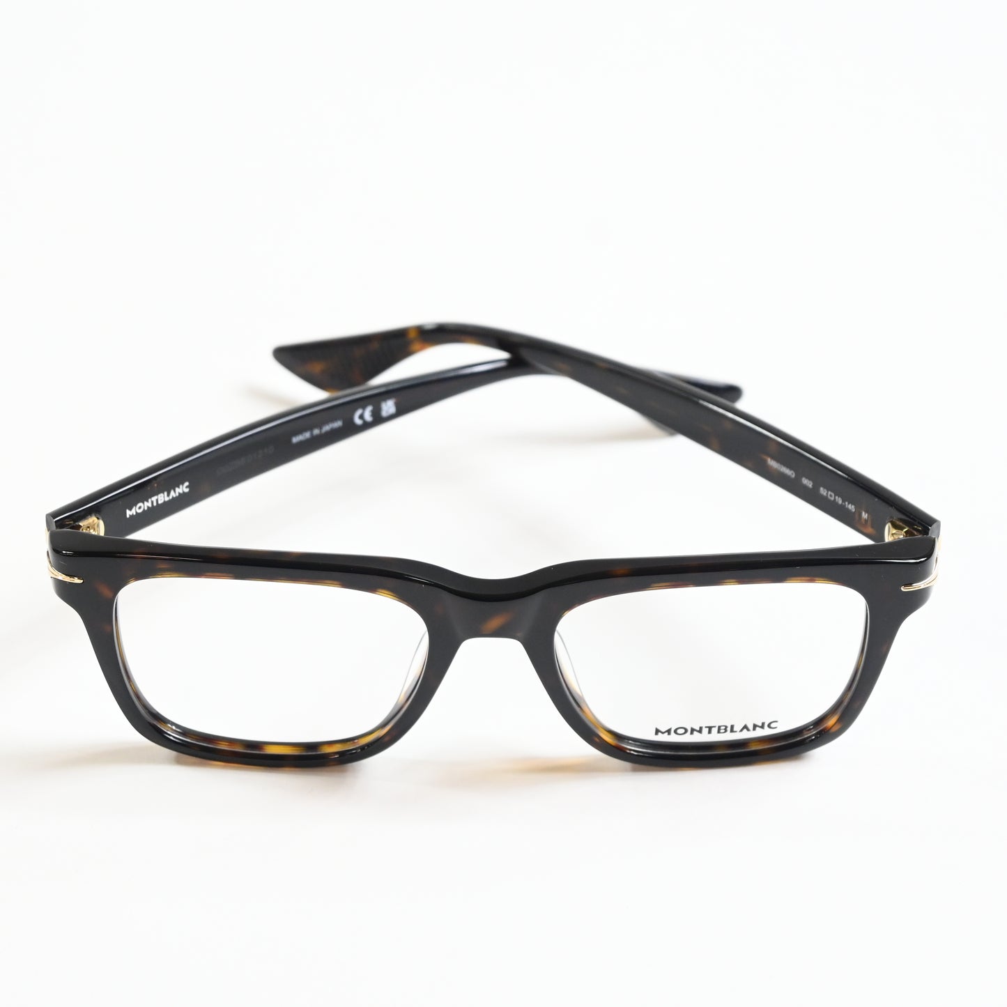 Montblanc MB0266O 002 Mens Authentic Eyeglasses Havana, 52mm - New