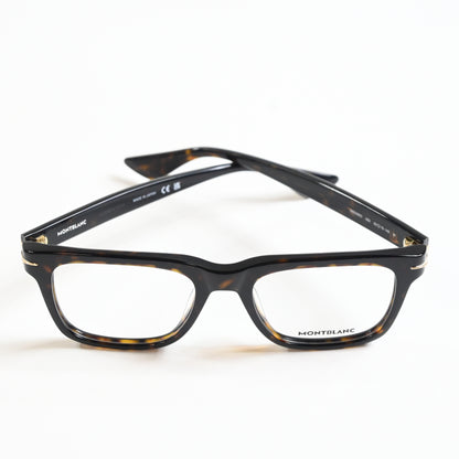 Montblanc MB0266O 002 Mens Authentic Eyeglasses Havana, 52mm - New