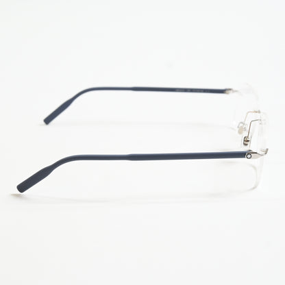 Montblanc MB02210 005 Mens Authentic Eyeglasses Silver/Blue, 55mm - New