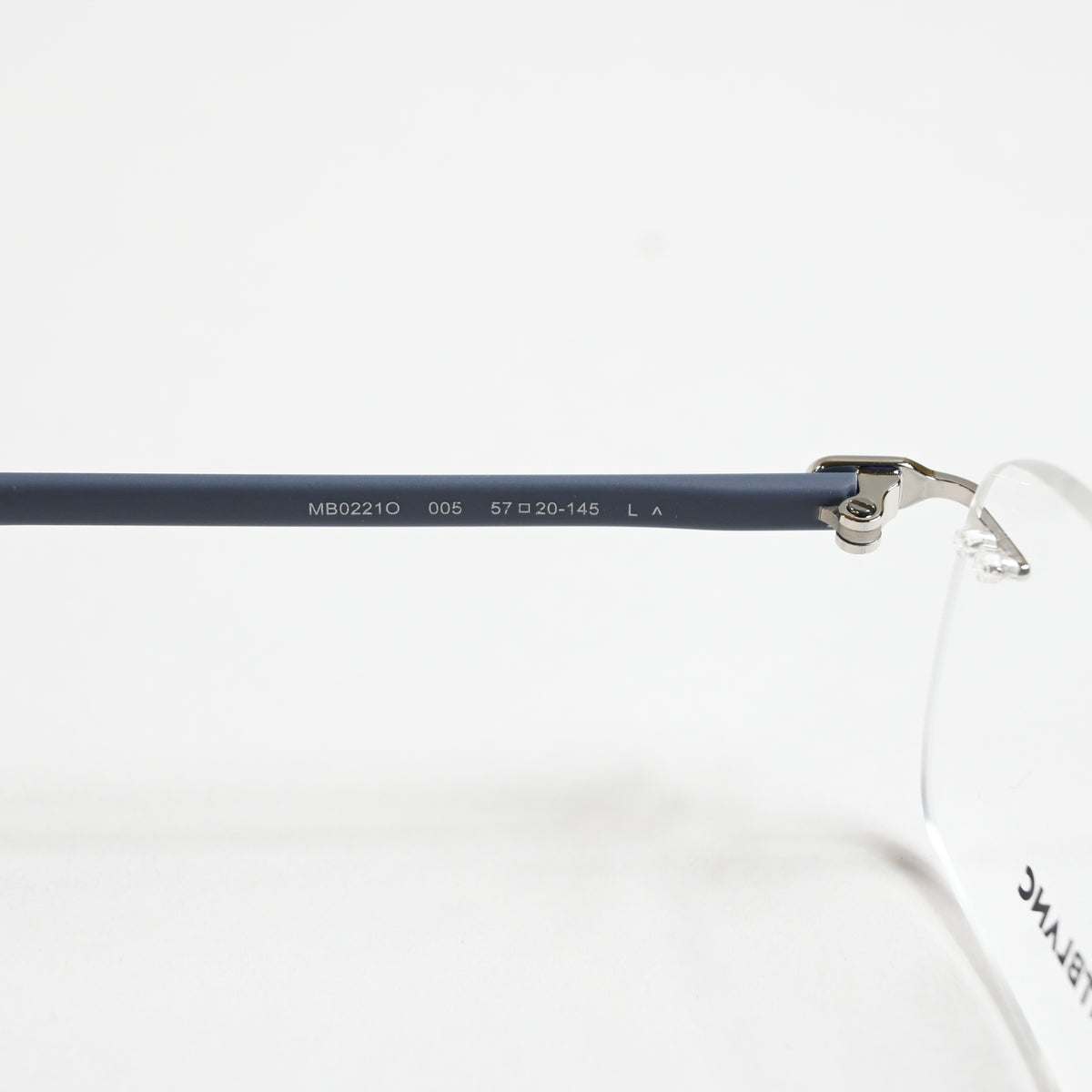 Montblanc MB02210 005 Mens Authentic Eyeglasses Silver/Blue, 55mm - New