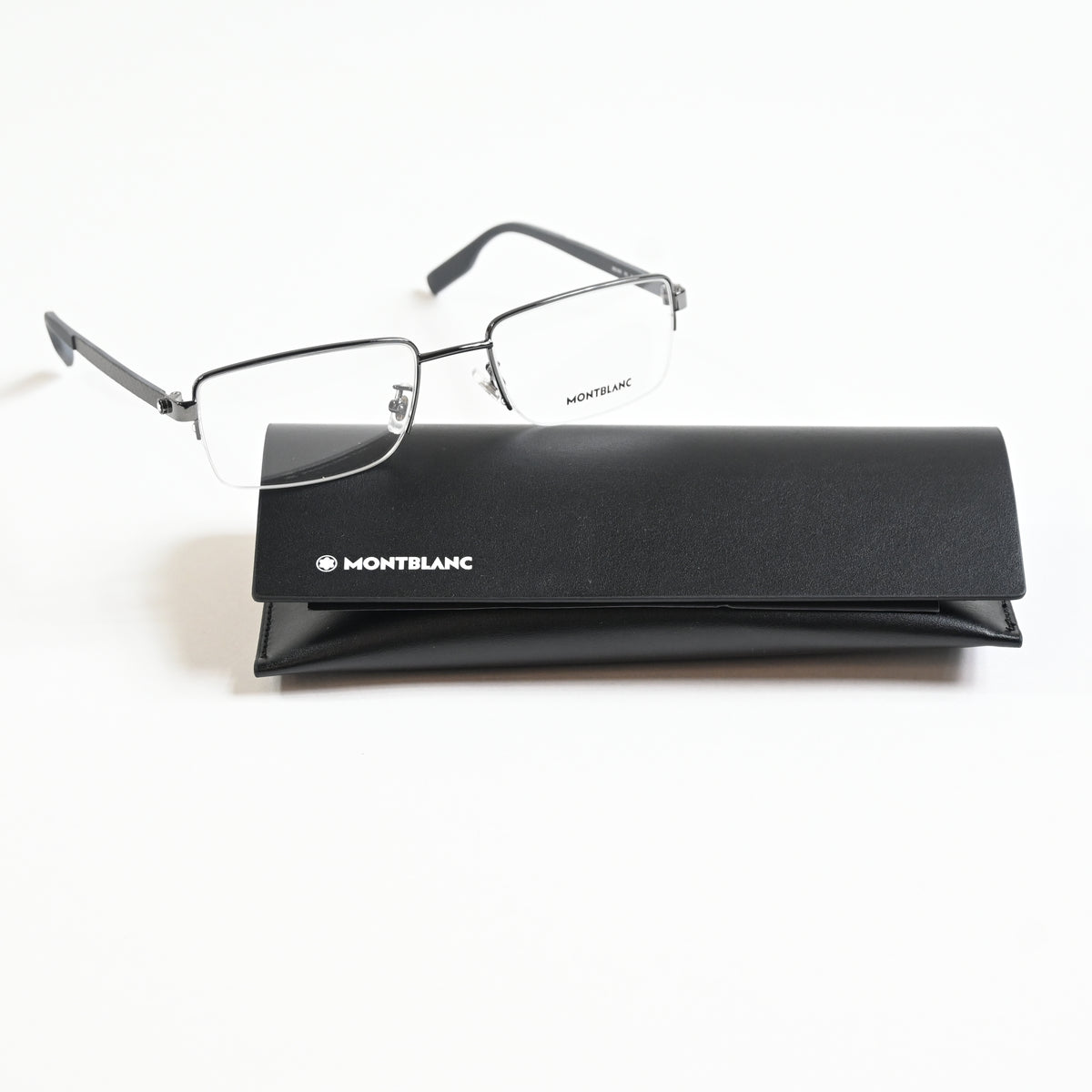 Montblanc MB0188O 003 Mens Authentic Eyeglasses Ruthenium, 55mm - New