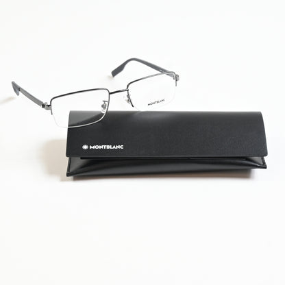Montblanc MB0188O 003 Mens Authentic Eyeglasses Ruthenium, 55mm - New