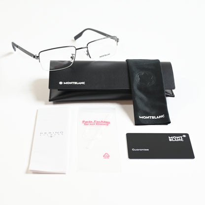 Montblanc MB0188O 003 Mens Authentic Eyeglasses Ruthenium, 55mm - New