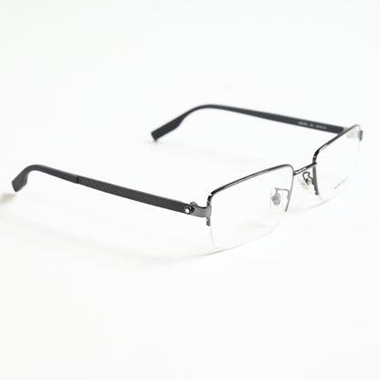 Montblanc MB0188O 003 Mens Authentic Eyeglasses Ruthenium, 55mm - New