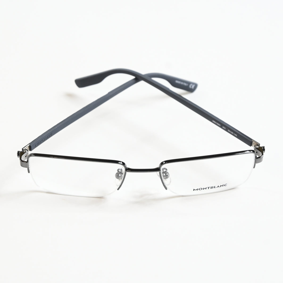 Montblanc MB0188O 003 Mens Authentic Eyeglasses Ruthenium, 55mm - New