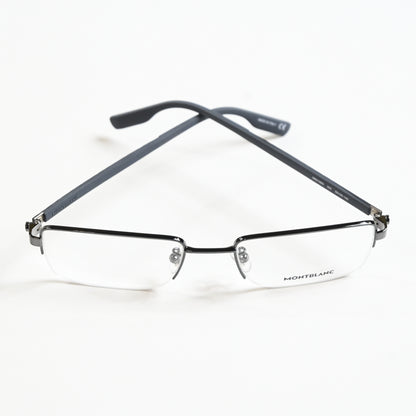 Montblanc MB0188O 003 Mens Authentic Eyeglasses Ruthenium, 55mm - New