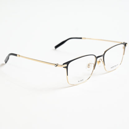 Montblanc MB0314OA 002 Mens Authentic Eyeglasses Black/Gold, 54mm - New