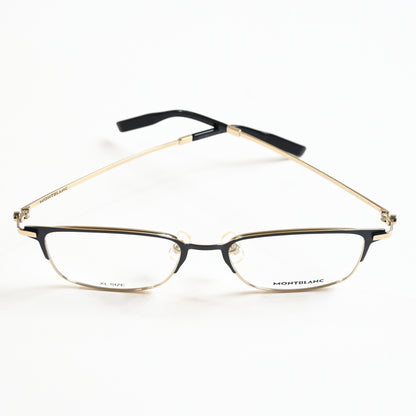 Montblanc MB0314OA 002 Mens Authentic Eyeglasses Black/Gold, 54mm - New
