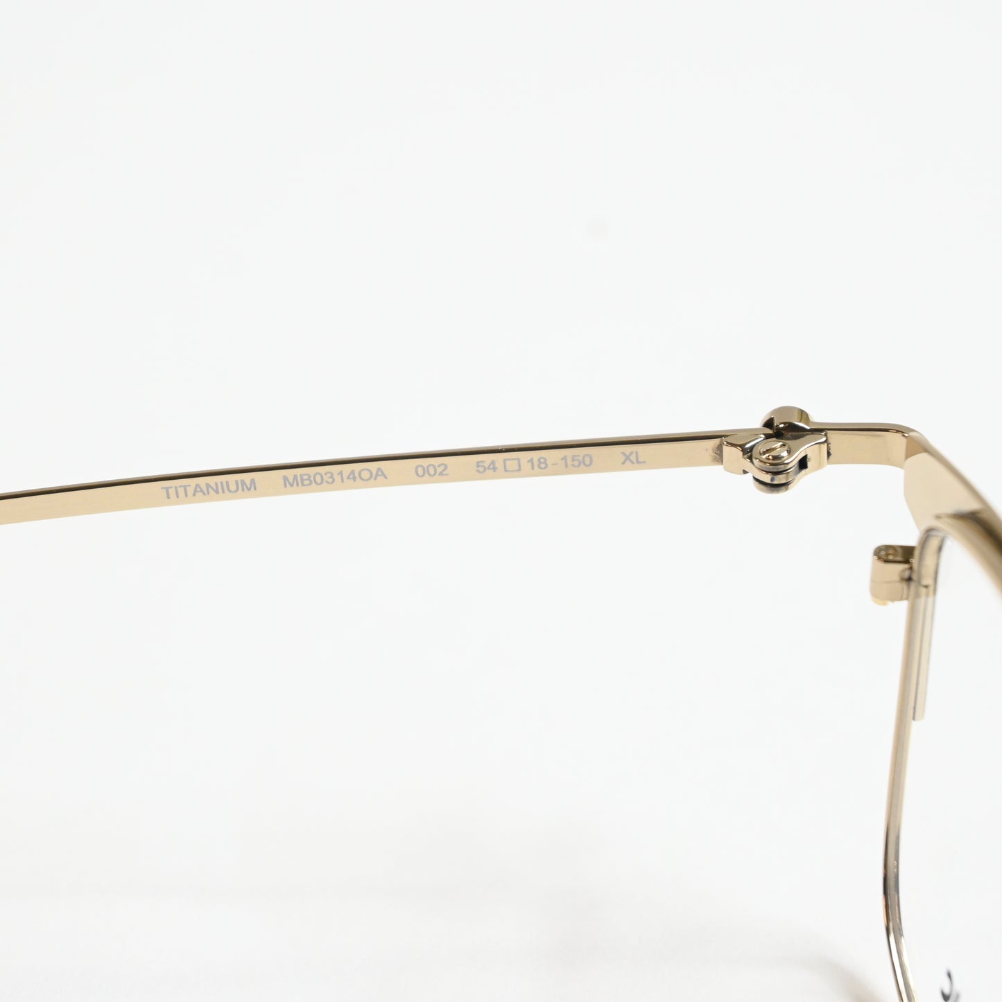 Montblanc MB0314OA 002 Mens Authentic Eyeglasses Black/Gold, 54mm - New