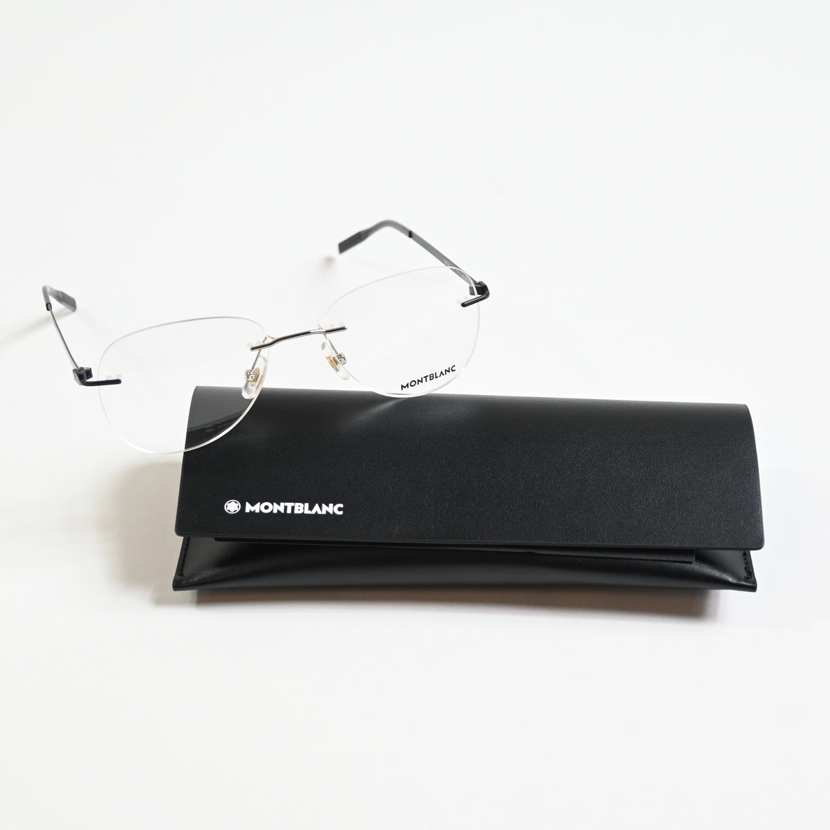 Montblanc MB0283O 001 Mens Authentic Eyeglasses Black/Gold, 55mm - New