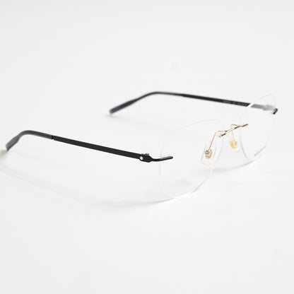 Montblanc MB0283O 001 Mens Authentic Eyeglasses Black/Gold, 55mm - New