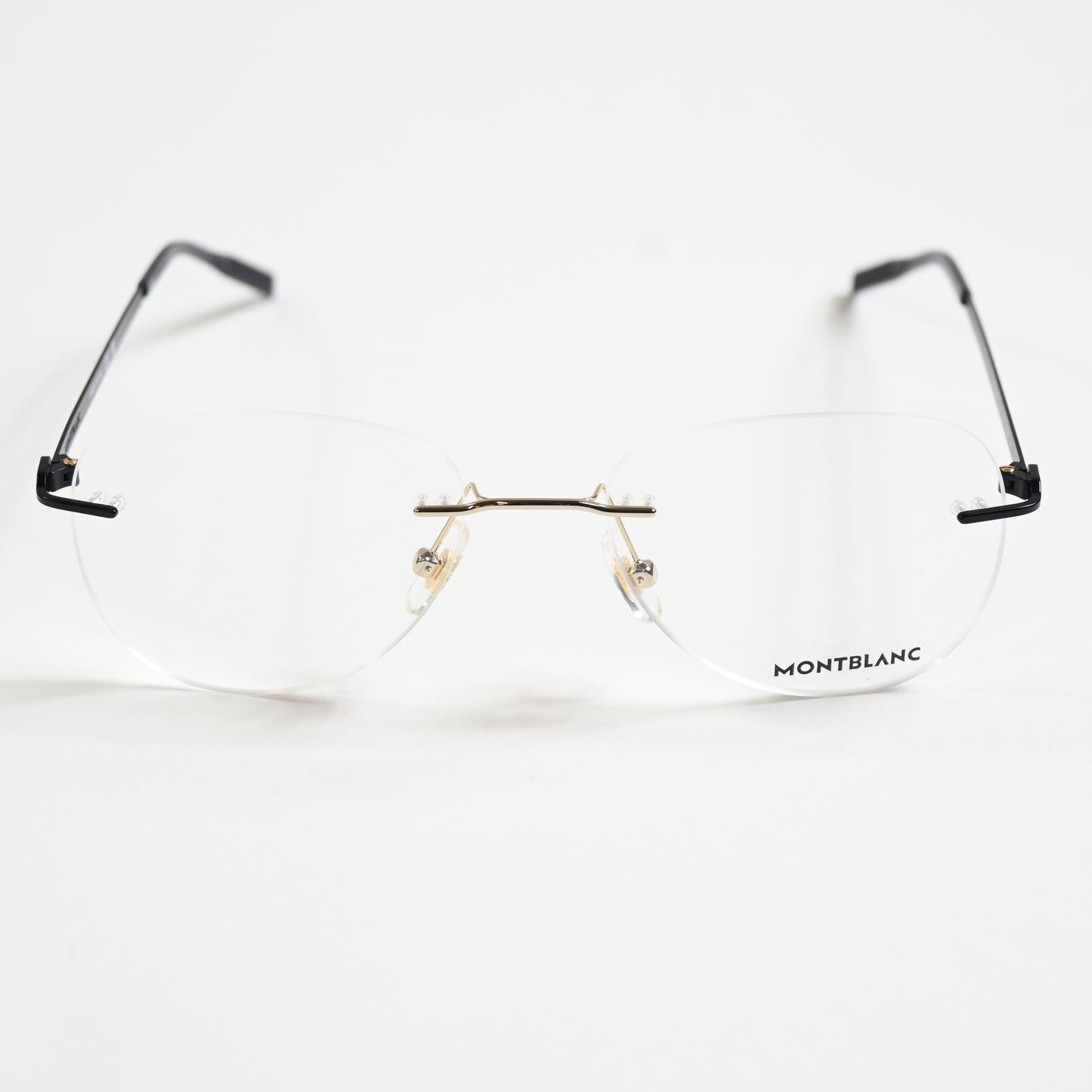 Montblanc MB0283O 001 Mens Authentic Eyeglasses Black/Gold, 55mm - New