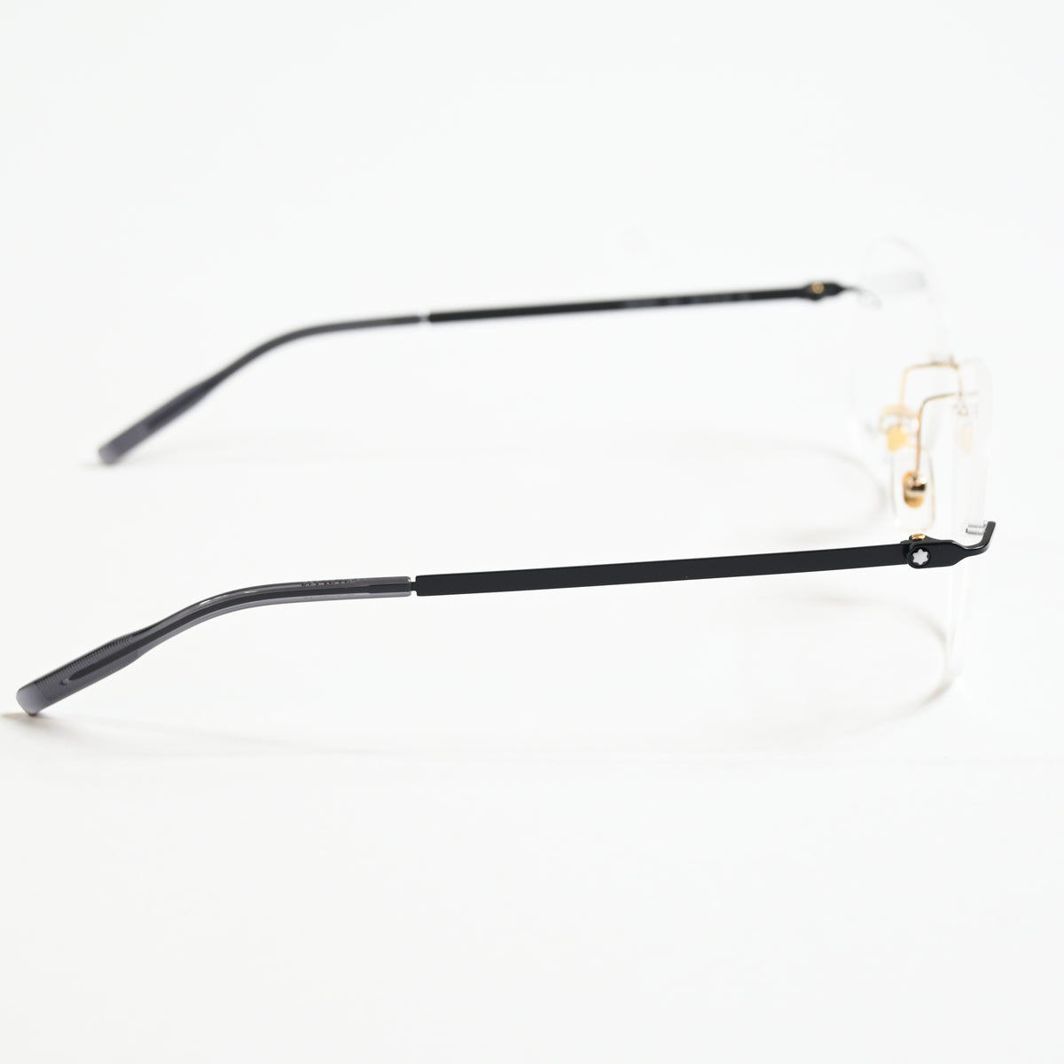 Montblanc MB0283O 001 Mens Authentic Eyeglasses Black/Gold, 55mm - New