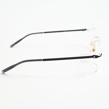 Montblanc MB0283O 001 Mens Authentic Eyeglasses Black/Gold, 55mm - New