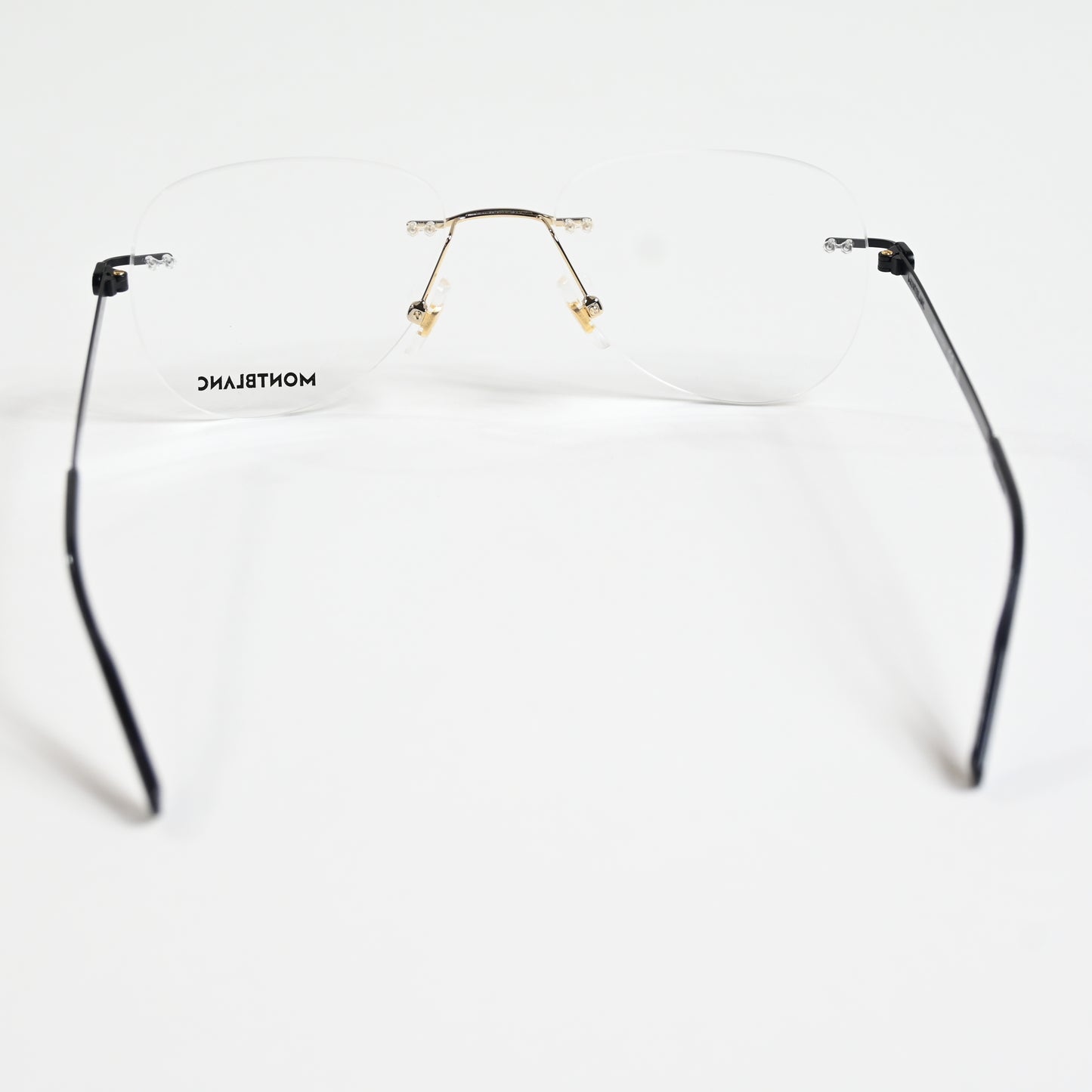 Montblanc MB0283O 001 Mens Authentic Eyeglasses Black/Gold, 55mm - New