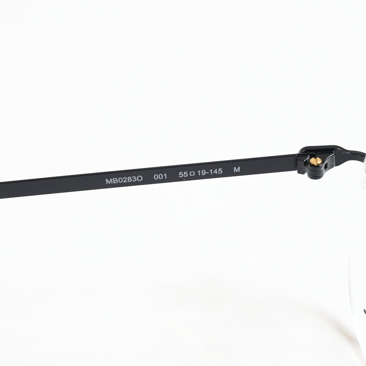 Montblanc MB0283O 001 Mens Authentic Eyeglasses Black/Gold, 55mm - New