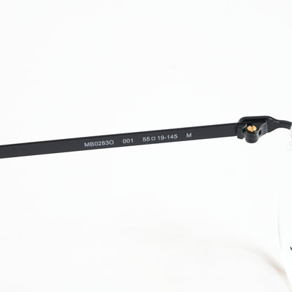 Montblanc MB0283O 001 Mens Authentic Eyeglasses Black/Gold, 55mm - New