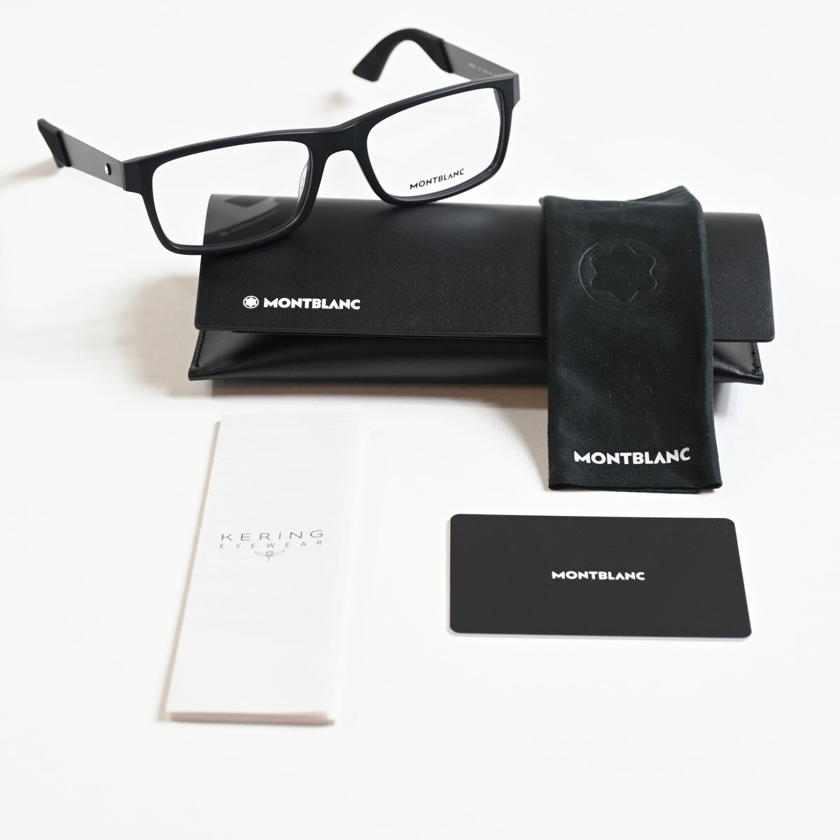 Montblanc MB0301O 001 Mens Authentic Eyeglasses Matte Black, 54mm - New