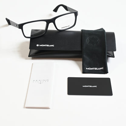 Montblanc MB0301O 001 Mens Authentic Eyeglasses Matte Black, 54mm - New