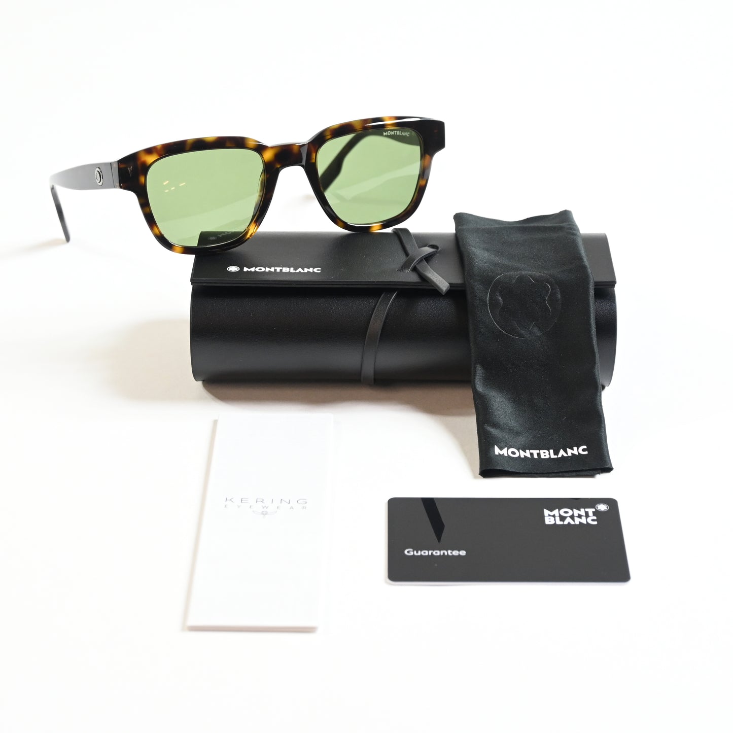 Montblanc MB0175S 002 Mens Authentic Sunglasses Havana/Green, 50mm - New