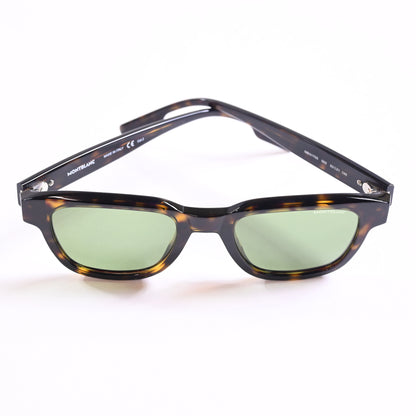 Montblanc MB0175S 002 Mens Authentic Sunglasses Havana/Green, 50mm - New