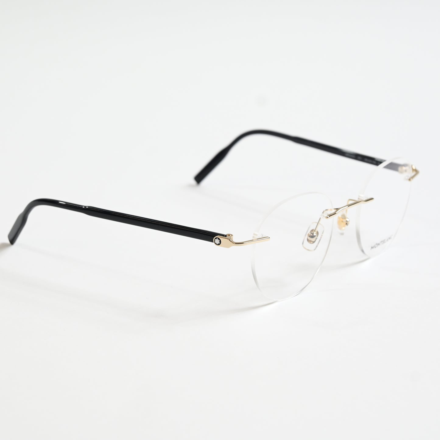 Montblanc MB0224O 001 Mens Authentic Eyeglasses Black/Gold, 49mm - New