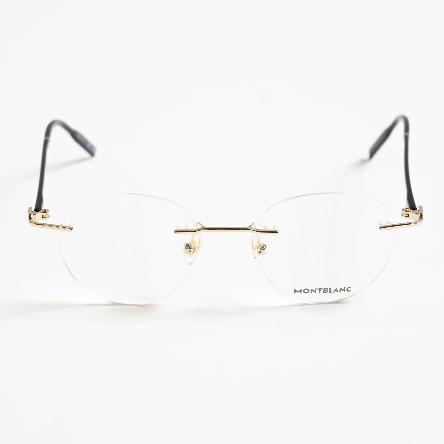 Montblanc MB0224O 001 Mens Authentic Eyeglasses Black/Gold, 49mm - New