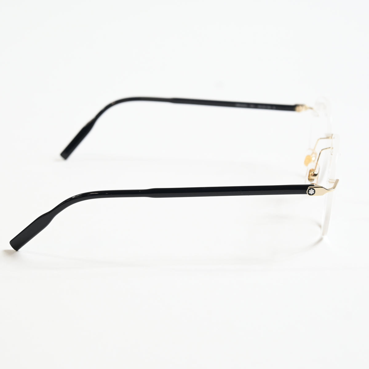 Montblanc MB0224O 001 Mens Authentic Eyeglasses Black/Gold, 49mm - New