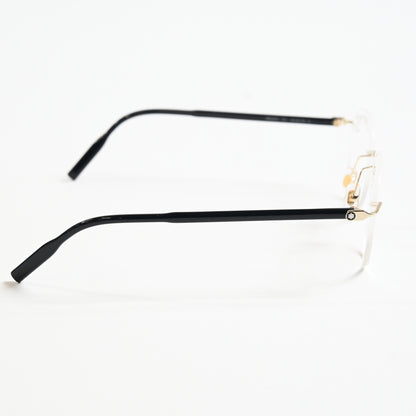 Montblanc MB0224O 001 Mens Authentic Eyeglasses Black/Gold, 49mm - New