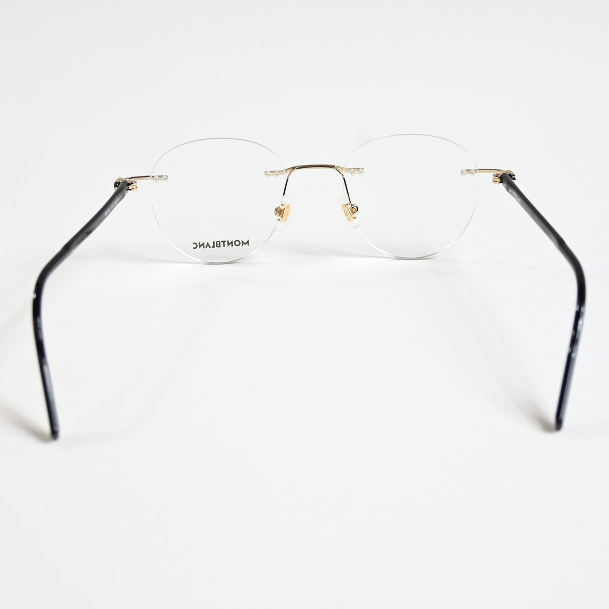 Montblanc MB0224O 001 Mens Authentic Eyeglasses Black/Gold, 49mm - New