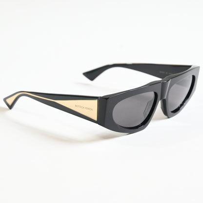 Bottega BV1277S 001 Womens Authentic Sunglasses Black/Gold, 57mm - New