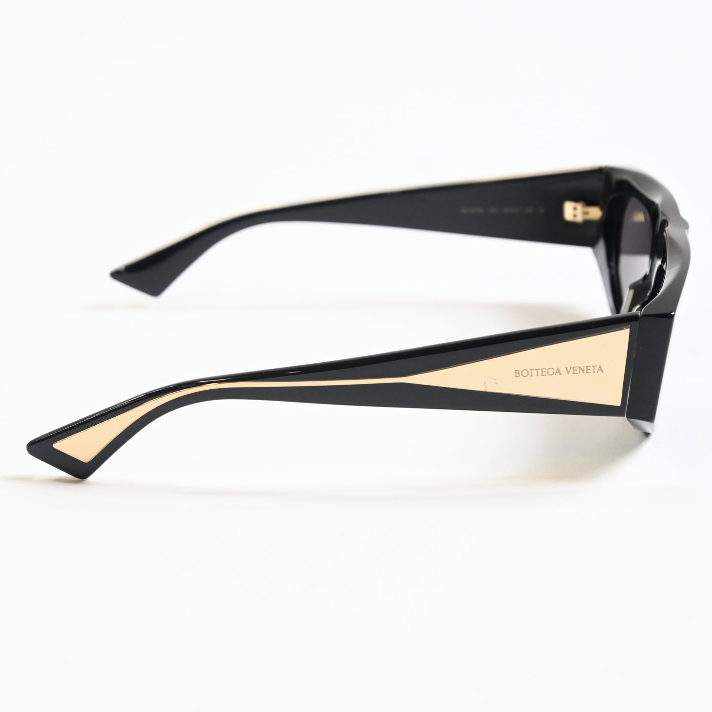 Bottega BV1277S 001 Womens Authentic Sunglasses Black/Gold, 57mm - New
