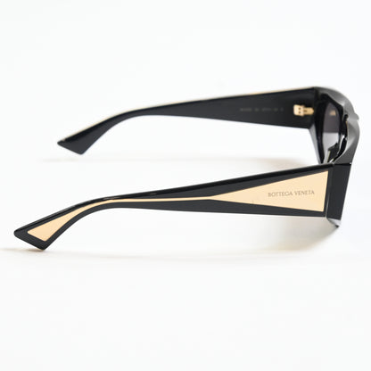 Bottega BV1277S 001 Womens Authentic Sunglasses Black/Gold, 57mm - New