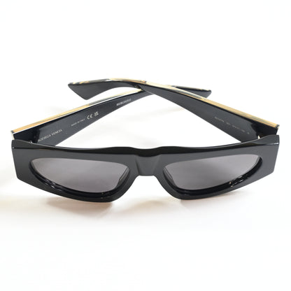 Bottega BV1277S 001 Womens Authentic Sunglasses Black/Gold, 57mm - New