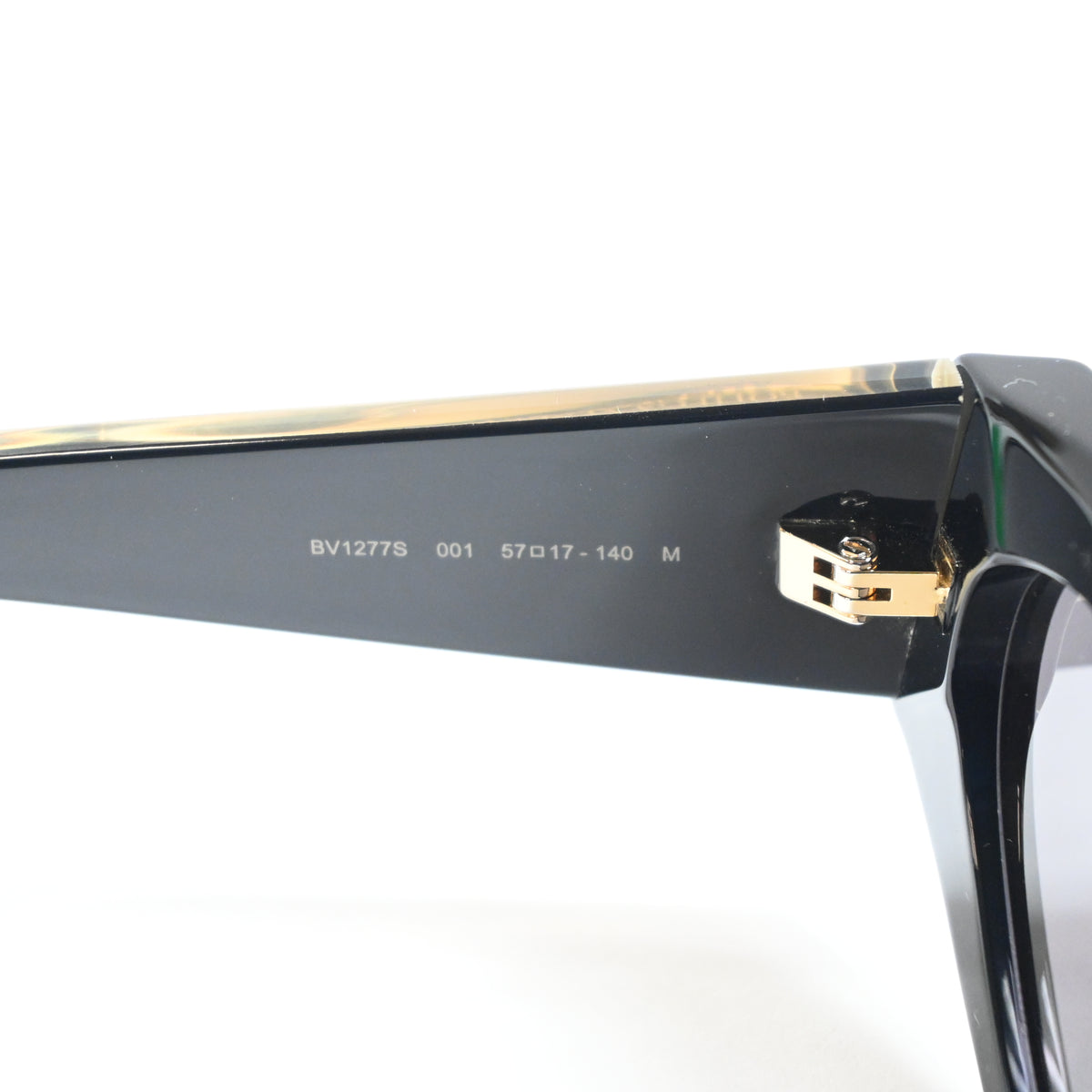 Bottega BV1277S 001 Womens Authentic Sunglasses Black/Gold, 57mm - New